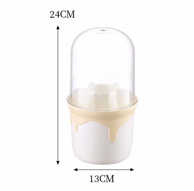 Transparent Makeup Brush Holder, Multi Compartment With Lid, Dustproof Rotating Holder, Makeup Brush Display Case Transparent Makeup Brush Holder, Multi Compartment With Lid, Dustproof Rotating Holder, Makeup Brush Display Case